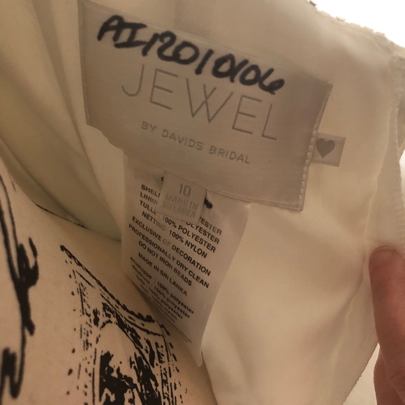 David’s Bridal Jewel Wedding Dress Sz 10 - Picture 13 of 15